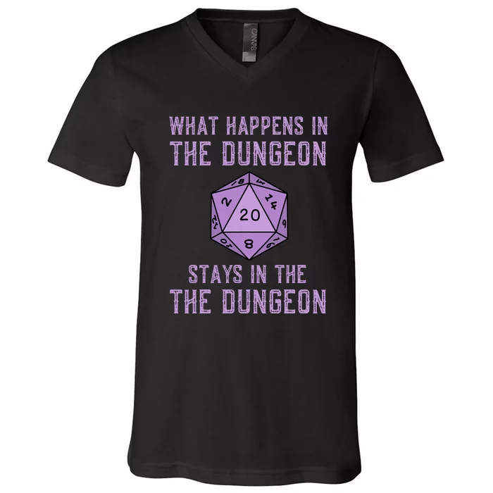 Funny RPG D20 Dungeon Game Gift V-Neck T-Shirt