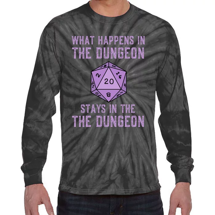 Funny RPG D20 Dungeon Game Gift Tie-Dye Long Sleeve Shirt