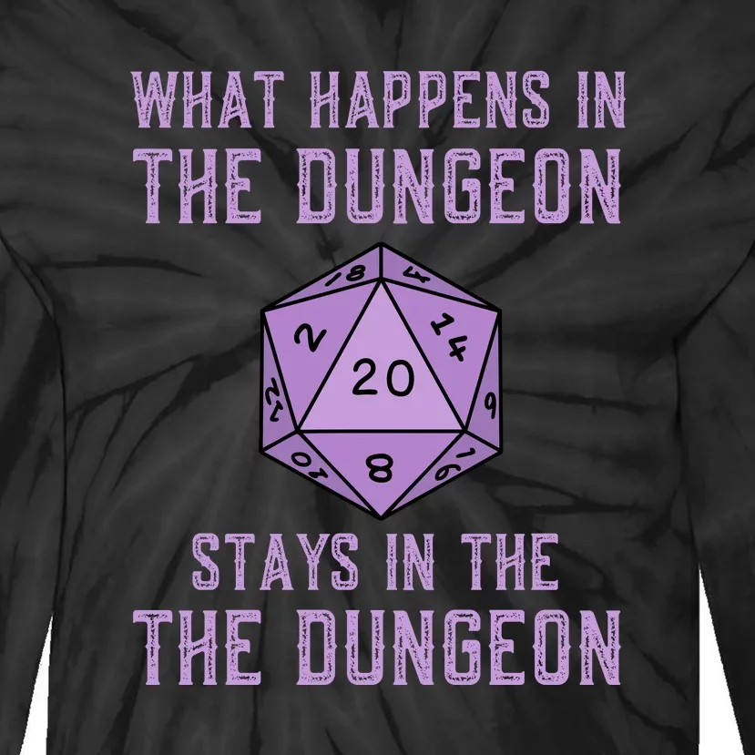 Funny RPG D20 Dungeon Game Gift Tie-Dye Long Sleeve Shirt