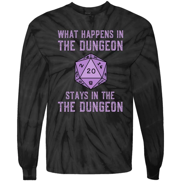 Funny RPG D20 Dungeon Game Gift Tie-Dye Long Sleeve Shirt