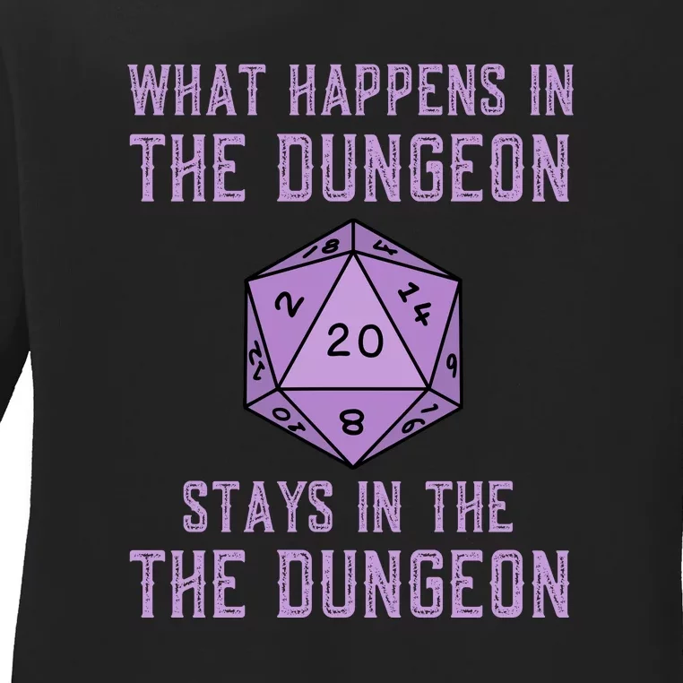 Funny RPG D20 Dungeon Game Gift Ladies Long Sleeve Shirt