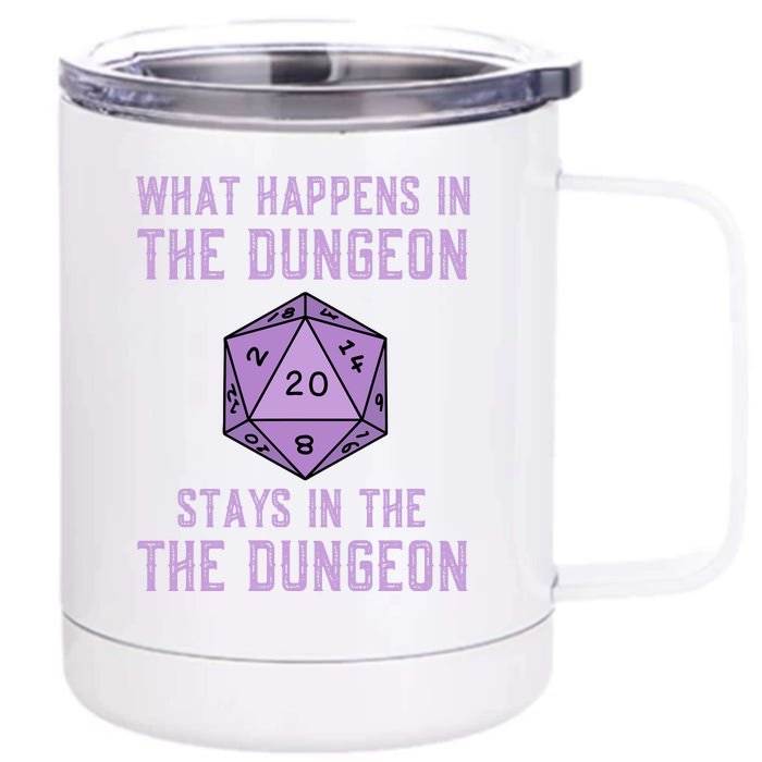 Funny RPG D20 Dungeon Game Gift Front & Back 12oz Stainless Steel Tumbler Cup