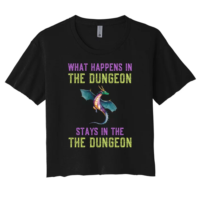 Funny RPG D20 Dungeon Game Gift Women's Crop Top Tee