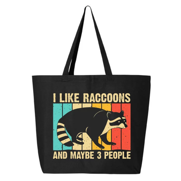 Funny Raccoon Design For Men Women Raccoon Lover Introvert 25L Jumbo Tote