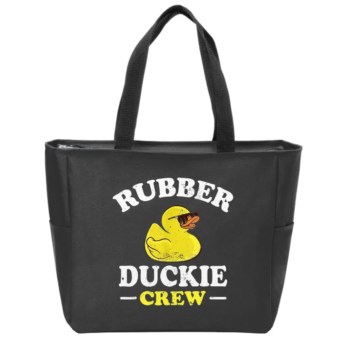 Funny Rubber Duck Yellow Duckie Crew Bath Ducks Duckling Toy Zip Tote Bag