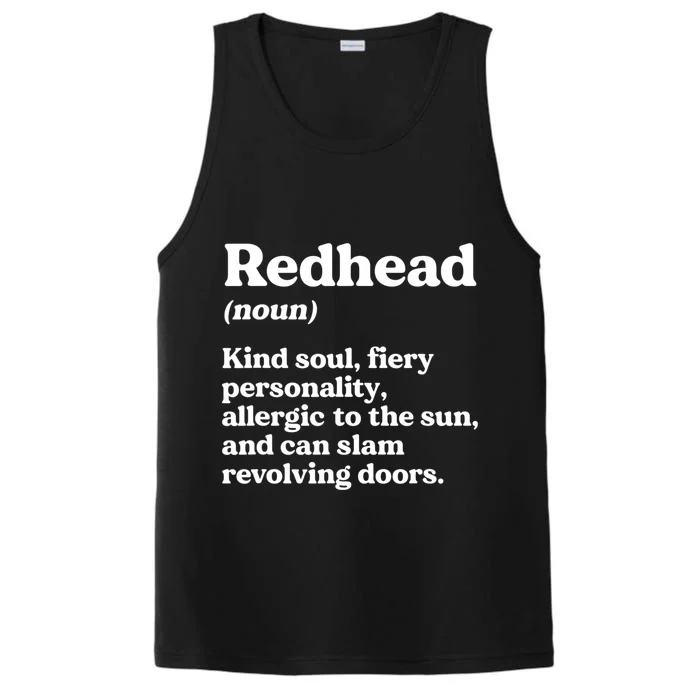 Funny Redhead Definition Ginger Red Hair MC1R Gene Performance Tank