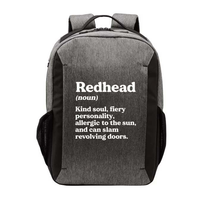 Funny Redhead Definition Ginger Red Hair MC1R Gene Vector Backpack