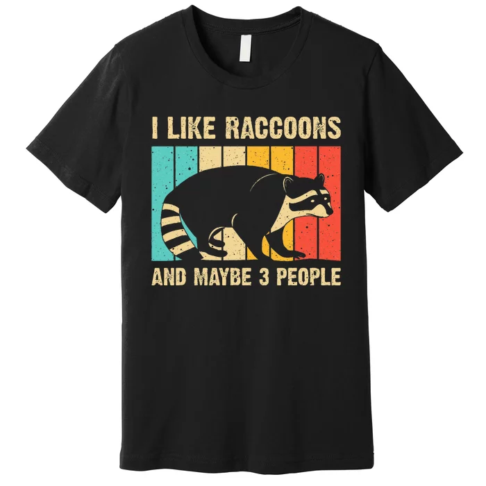 Funny Raccoon Design For Women Raccoon Lover Premium T-Shirt