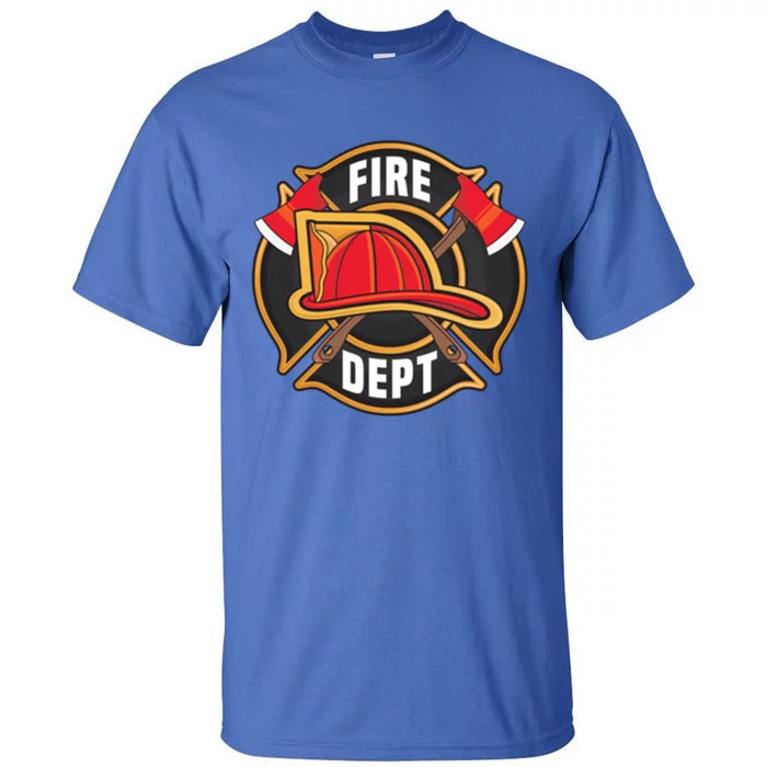 Fire Rescue Departt Firefighters Fire Ems Duty Uniform Funny Gift Tall T-Shirt