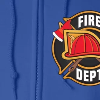 Fire Rescue Departt Firefighters Fire Ems Duty Uniform Funny Gift Full Zip Hoodie