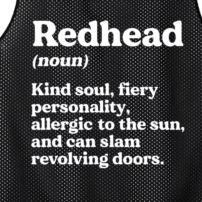 Funny Redhead Definition Ginger Red Hair MC1R Gene Mesh Reversible Basketball Jersey Tank