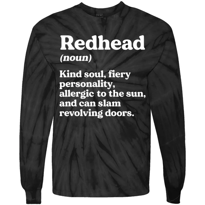 Funny Redhead Definition Ginger Red Hair MC1R Gene Tie-Dye Long Sleeve Shirt