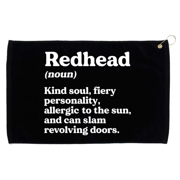 Funny Redhead Definition Ginger Red Hair MC1R Gene Grommeted Golf Towel