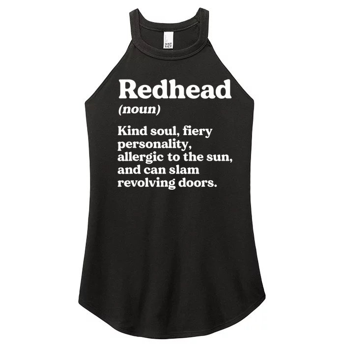 Funny Redhead Definition Ginger Red Hair MC1R Gene Women’s Perfect Tri Rocker Tank