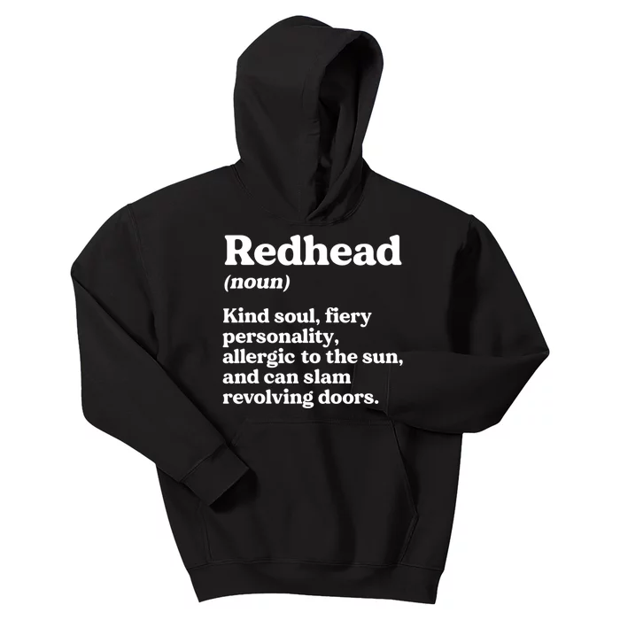 Funny Redhead Definition Ginger Red Hair MC1R Gene Kids Hoodie