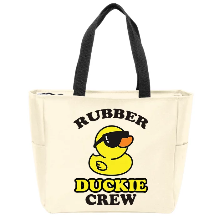 Funny Rubber Duck Yellow Duckie Crew Bath Ducks Duckling Toy Zip Tote Bag