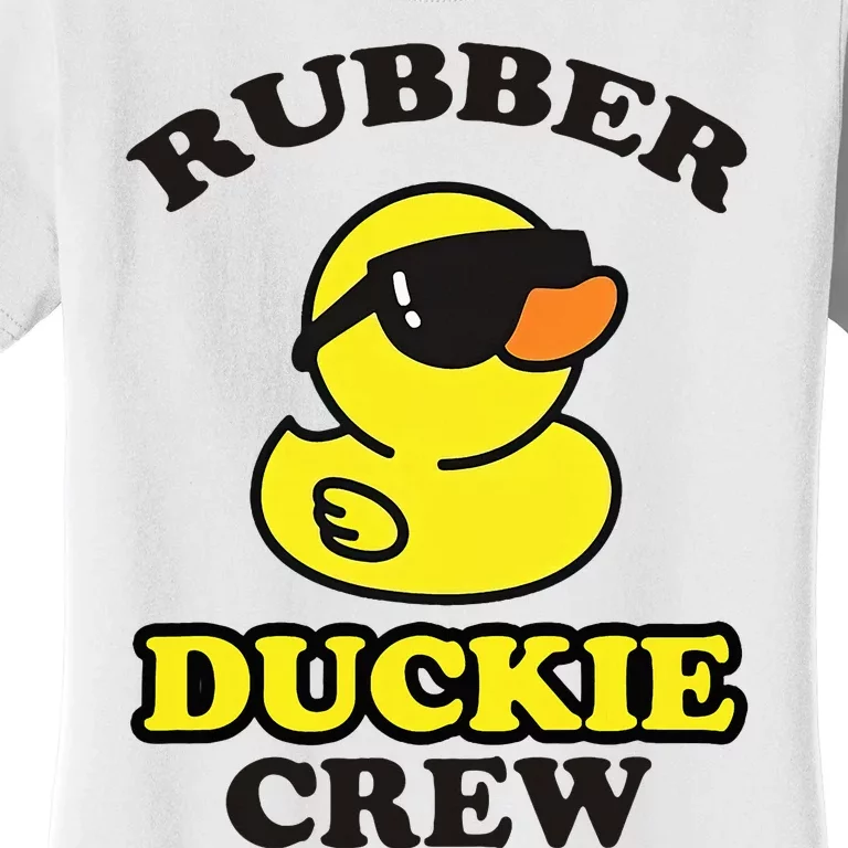 Funny Rubber Duck Yellow Duckie Crew Bath Ducks Duckling Toy Women's T-Shirt