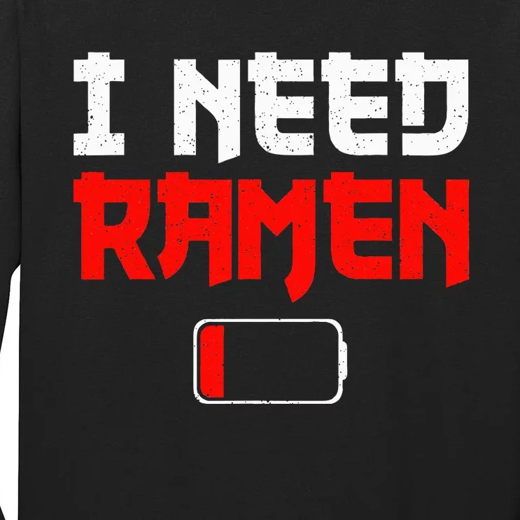 Funny Ra Design For Wo Ra Noodles Lovers Tall Long Sleeve T-Shirt