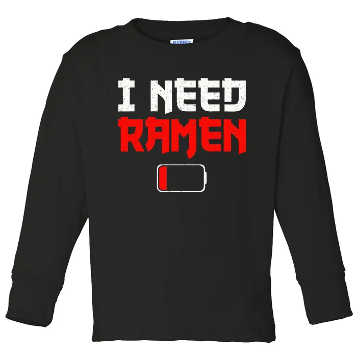 Funny Ra Design For Wo Ra Noodles Lovers Toddler Long Sleeve Shirt