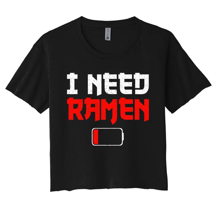 Funny Ra Design For Wo Ra Noodles Lovers Women's Crop Top Tee