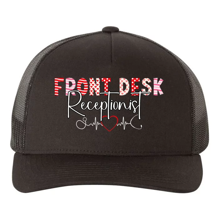 Front Receptionist Desk Valentines Day Hospital Nurse Office Yupoong Adult 5-Panel Trucker Hat