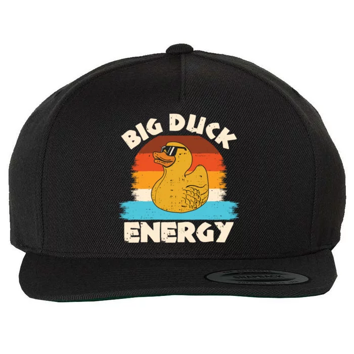 Funny Rubber Duck Gift I Big Duck Energy Vintage Duck Lover Cute Gift Wool Snapback Cap