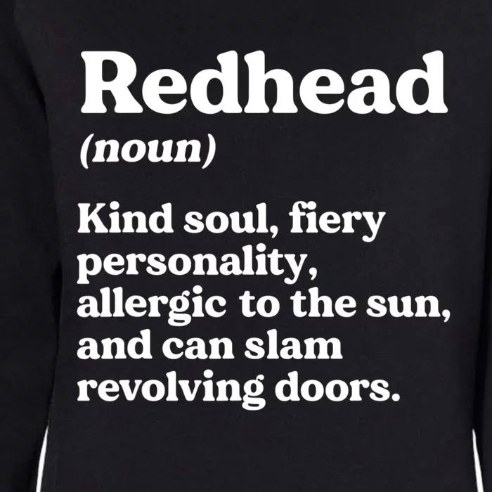 Funny Redhead Definition Ginger Red Hair MC1R Gene Womens California Wash Sweatshirt