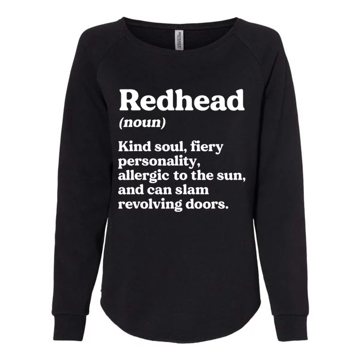 Funny Redhead Definition Ginger Red Hair MC1R Gene Womens California Wash Sweatshirt