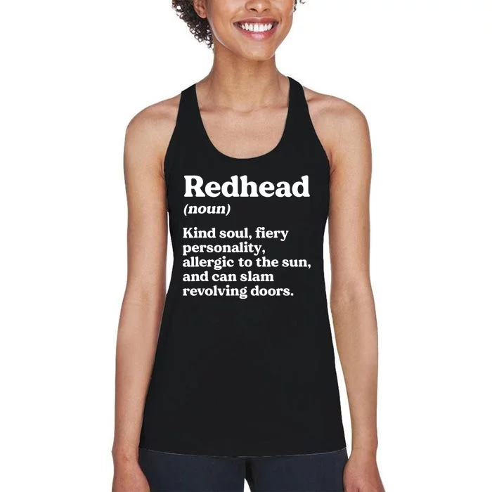 Funny Redhead Definition Ginger Red Hair MC1R Gene Women's Racerback Tank