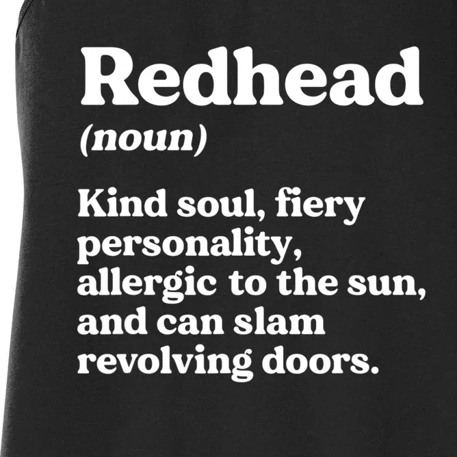 Funny Redhead Definition Ginger Red Hair MC1R Gene Women's Racerback Tank