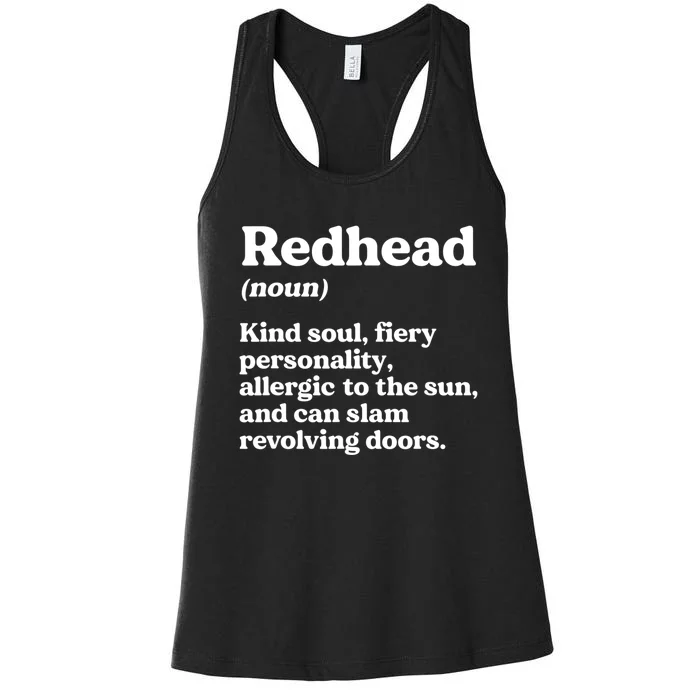 Funny Redhead Definition Ginger Red Hair MC1R Gene Women's Racerback Tank