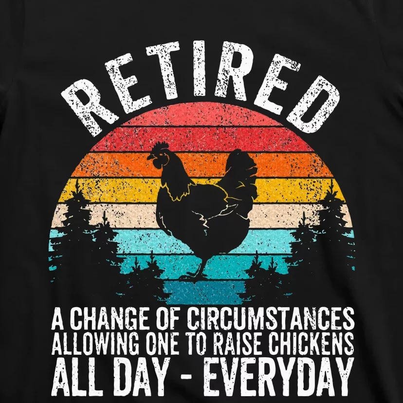 Funny Retired Definition Retirement Plan Raising Chickens T-Shirt