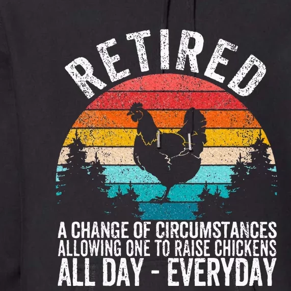 Funny Retired Definition Retirement Plan Raising Chickens Premium Hoodie