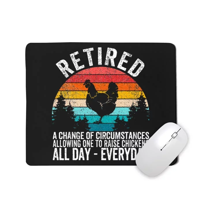 Funny Retired Definition Retirement Plan Raising Chickens Mousepad