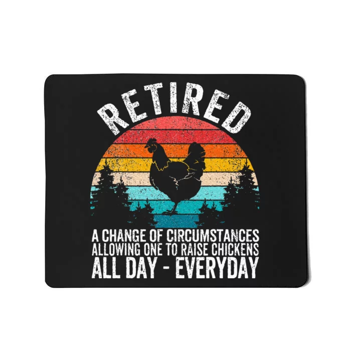 Funny Retired Definition Retirement Plan Raising Chickens Mousepad