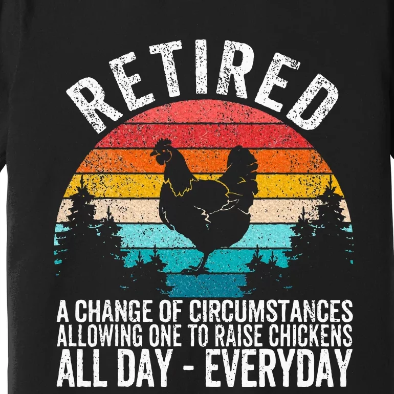 Funny Retired Definition Retirement Plan Raising Chickens Premium T-Shirt