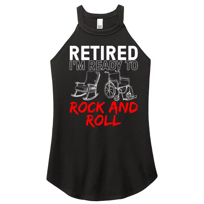 Funny Retirement Design For Retired Retirement Women’s Perfect Tri Rocker Tank