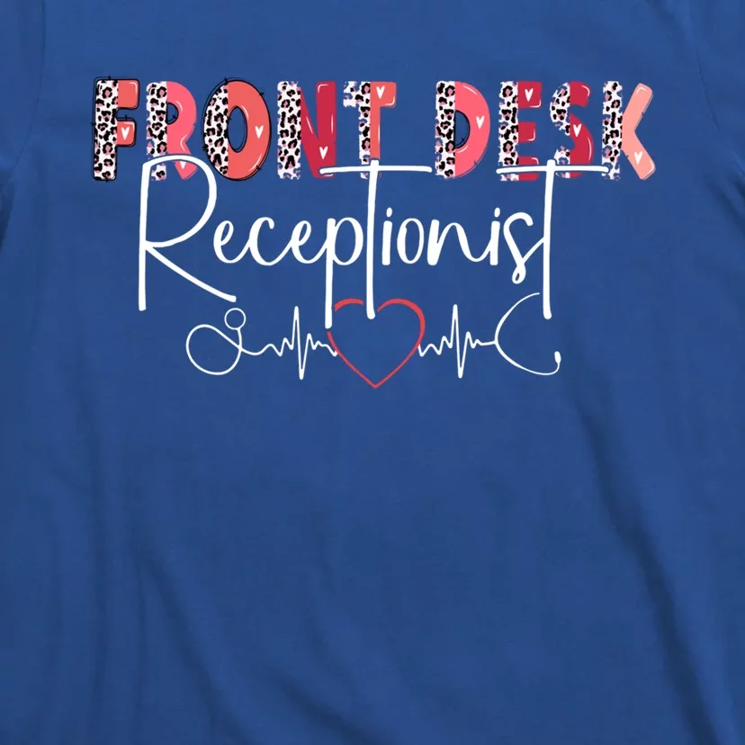 Front Receptionist Desk Valentines Day Hospital Nurse Office Gift T-Shirt