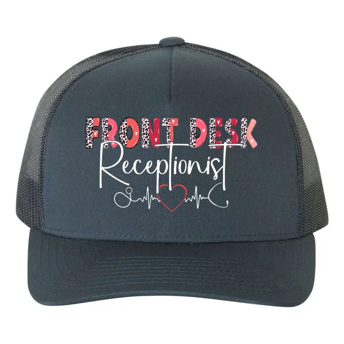 Front Receptionist Desk Valentines Day Hospital Nurse Office Gift Yupoong Adult 5-Panel Trucker Hat