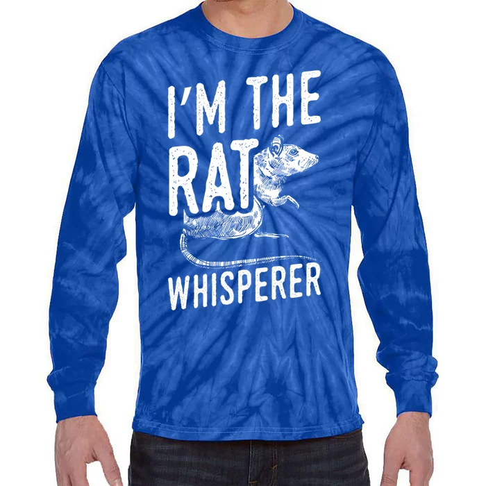 Funny Rats Design I'm The Rat Whisperer Gift Tie-Dye Long Sleeve Shirt