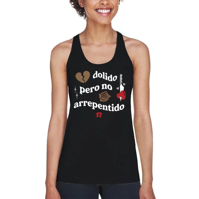 Fuerza Regida Dolido Pero No Arrepentido Limited Women's Racerback Tank