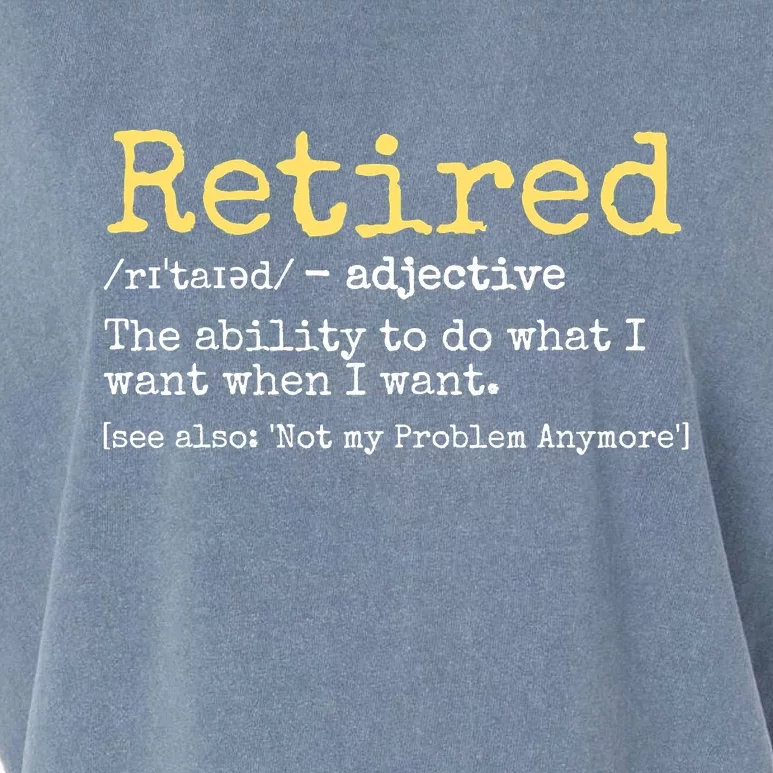 Funny Retired Definition Funny Retirement Garment-Dyed Women's Muscle Tee