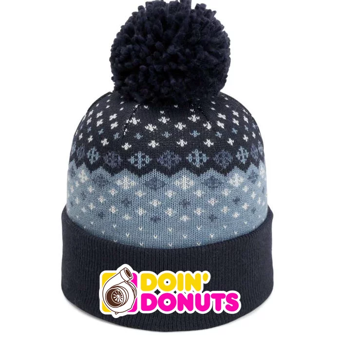 Funny Racing & Drift Car Enthusiast Donuts Gift The Baniff Cuffed Pom Beanie