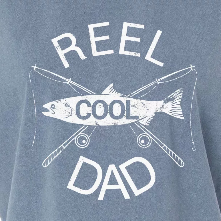 Funny Reel Dad Fishing Daddy Dad Joke Cool Garment-Dyed Women's Muscle Tee