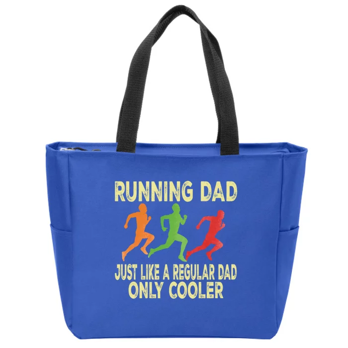 Funny Running Dad Marathon Runner Coach Marathoner Gift Zip Tote Bag