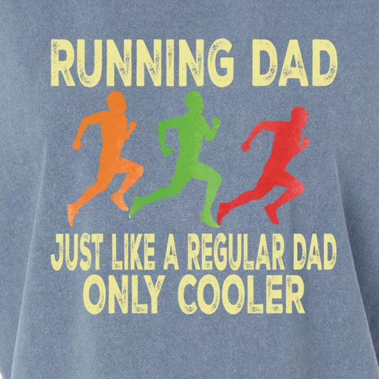 Funny Running Dad Marathon Runner Coach Marathoner Gift Garment-Dyed Women's Muscle Tee