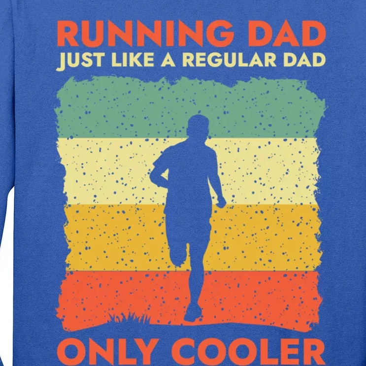 Funny Running Dad Marathon Runner Coach Marathoner Gift Tall Long Sleeve T-Shirt