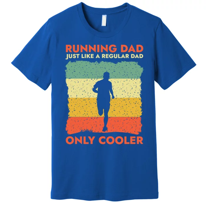 Funny Running Dad Marathon Runner Coach Marathoner Gift Premium T-Shirt