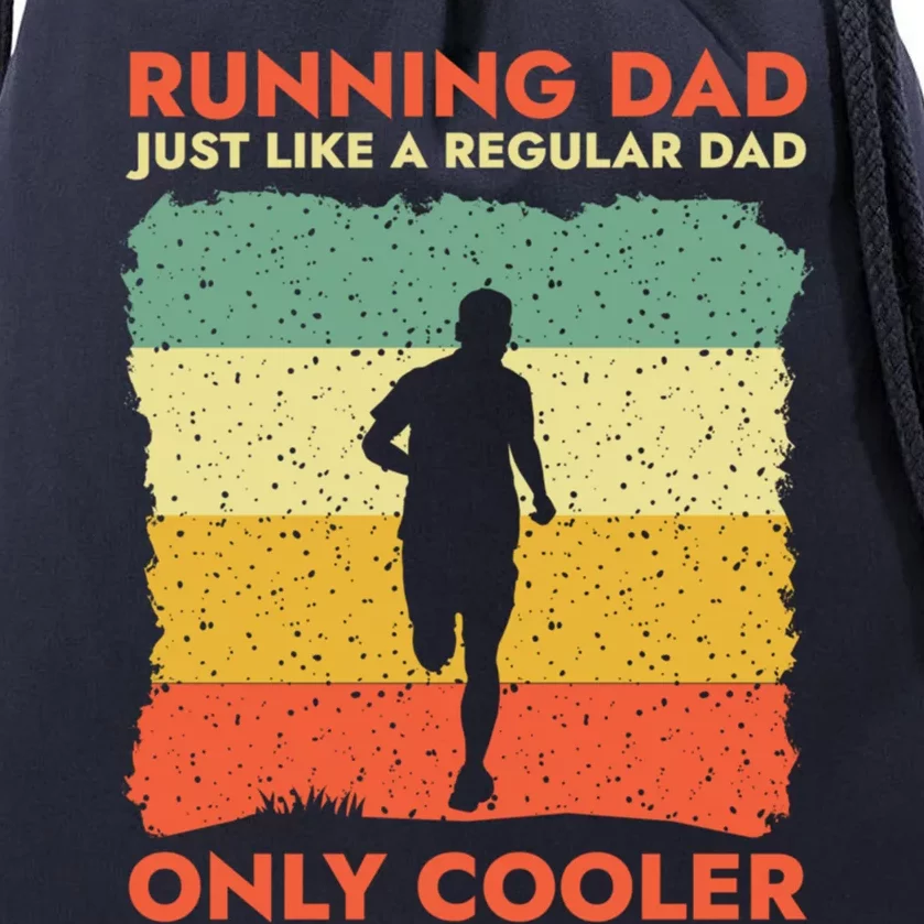 Funny Running Dad Marathon Runner Coach Marathoner Gift Drawstring Bag