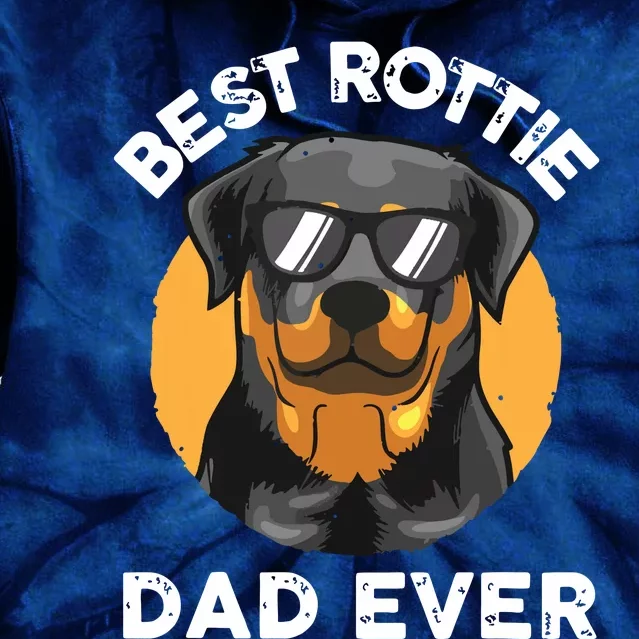 Funny Rottweiler Dad Design For Men Grandpa Rottie Dad Quote Tie Dye Hoodie